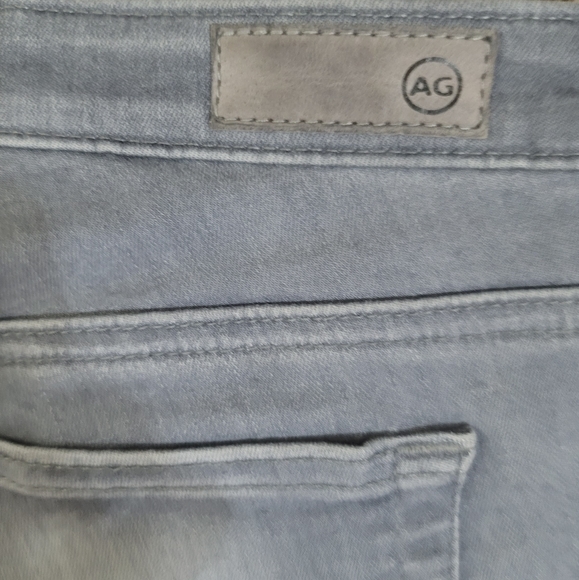 AG Legging Skinny Jean Size 27 light grey with Frayed Leg. Excellent Condition - Picture 11 of 16